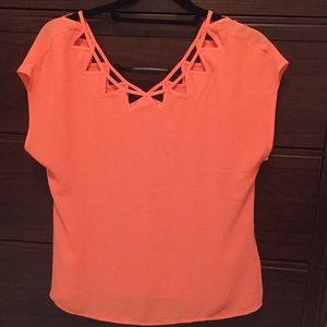 Banana Republic orange/coral blouse, never worn